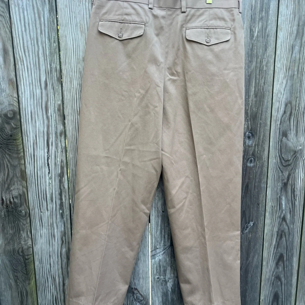 LL BEAN Dark Tan Khaki Pants Mens 36 Regular NWT NEW